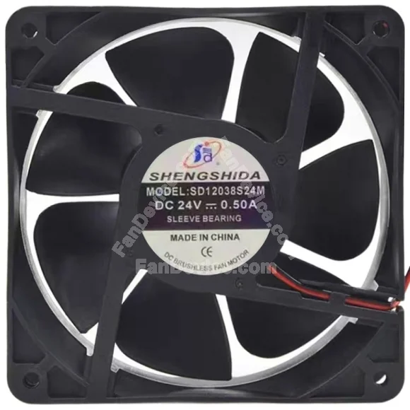 SHENGSHIDA SD12038S24M 24V 0.50A 2 Wires Cooling Fan