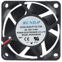 RUNDA RD6025B24H 24V 0.18A 2 Wires Axial Cooling Fan