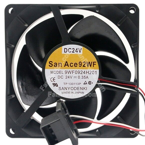 Sanyo 9WF0924H201 24V 0.35A 3 Wires Axial Cooling Fan
