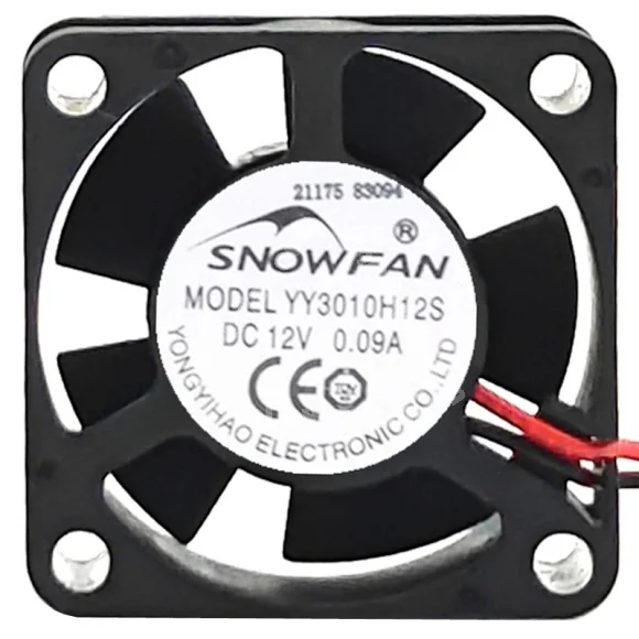 SNOWFAN YY3010H12S 12V 0.09A 2 Wires Axial Cooling Fan
