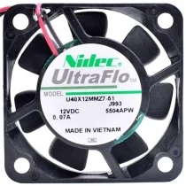 Nidec UltraFlo U40X12MMZ7-51J993 12V 0.07A 2 Wires Cooling Fan