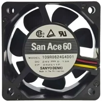 Sanyo 109R0624G4D01 24V 0.13A 3 Wires Axial Cooling Fan