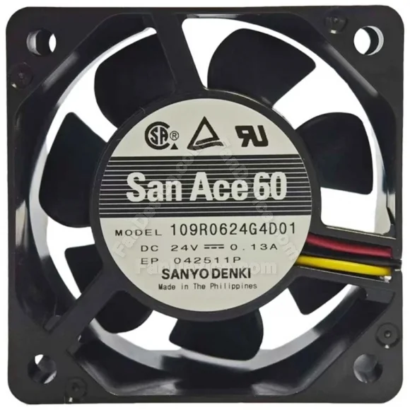 Sanyo 109R0624G4D01 24V 0.13A 3 Wires Axial Cooling Fan
