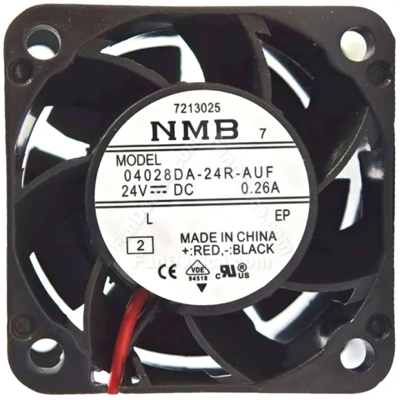 NMB 04028DA-24R-AUF DC 24V 0.26A 2 Wires Axial Cooling Fan