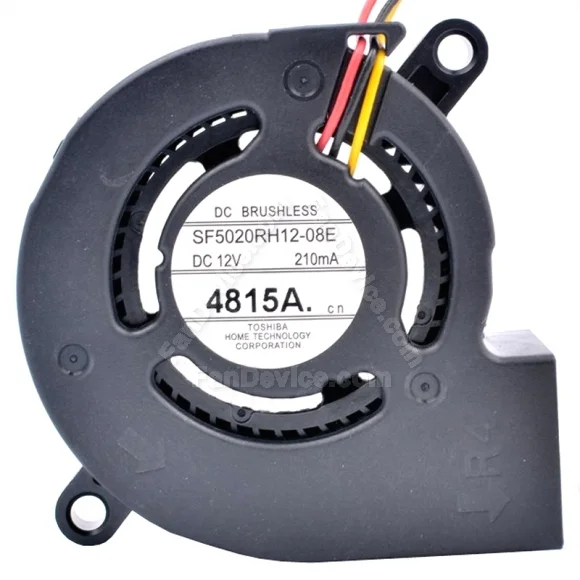 TOSHIBA SF5020RH12-08E 12V 210mA DC Brushless 3 Wires Blower Cooling Fan
