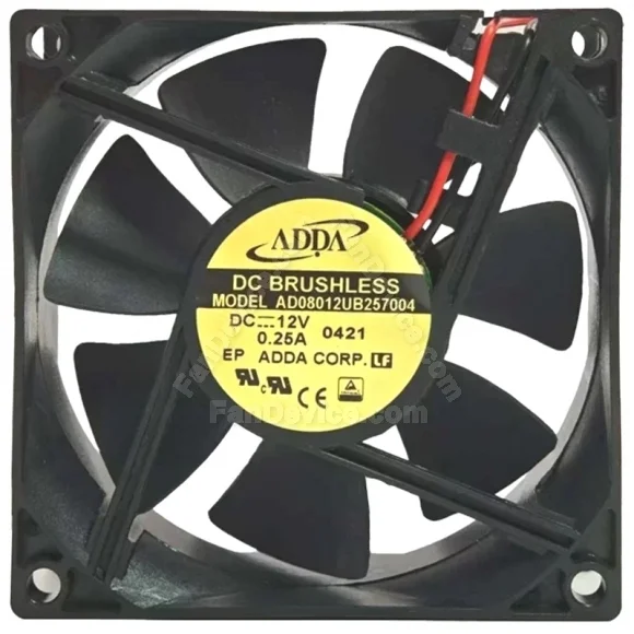 ADDA AD08012UB257004 12V 0.25A DC Brushless 2 Wires Axial Cooling Fan