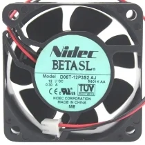 Nidec D06T-12P3S2 AJ DC 12V 0.30A 2 Wires Axial Cooling Fan