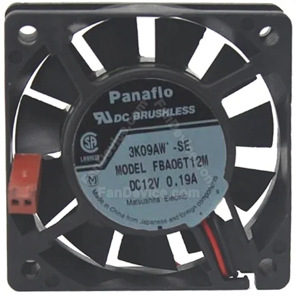 Panaflo FBA06T12M 12V 0.19A DC Brushless 2 Wires Axial Cooling Fan