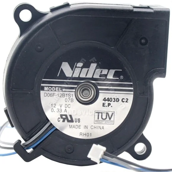 Nidec D06F-12B1S1 07B DC 12V 0.33A 3 Wires Blower Cooling Fan