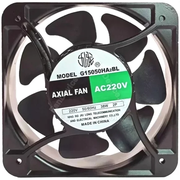 JIULONG G15050HA2BL AC 220V 38W 2 Wires Axial Cooling Fan