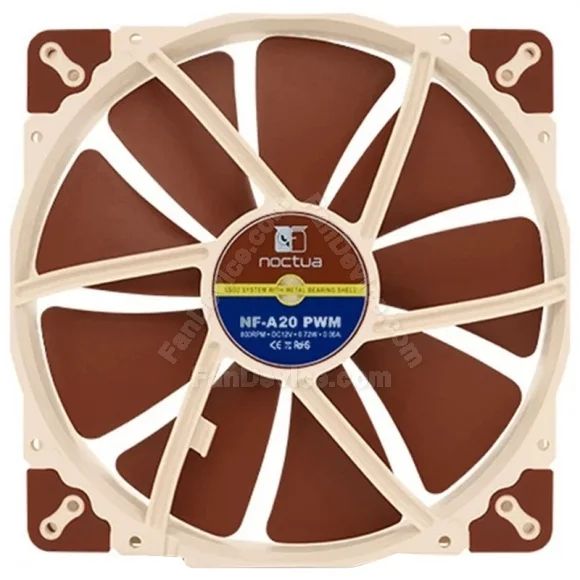 NOCTUA NF-A20 PWM 12V 0.08A 4 Wires Axial Cooling Fan