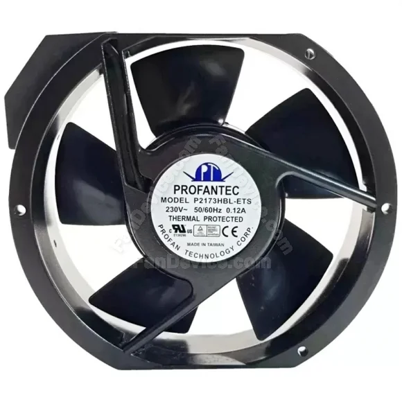 PROFANTEC P2173HBL-ETS 230V 0.12A Thermal Protected Cooling Fan