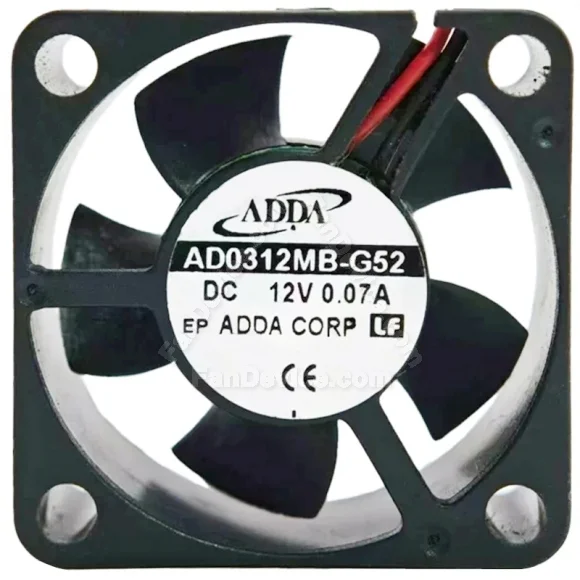 ADDA AD0312MB-G52 DC 12V 0.07A 2 / 3 Wires Axial Cooling Fan