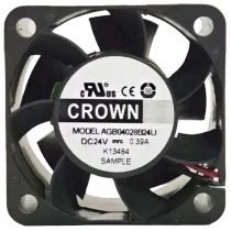 CROWN AGB04028B24U DC 24V 0.39A 2 Wires Axial Cooling Fan