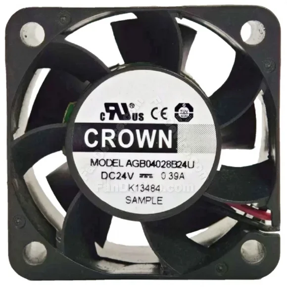 CROWN AGB04028B24U DC 24V 0.39A 2 Wires Axial Cooling Fan