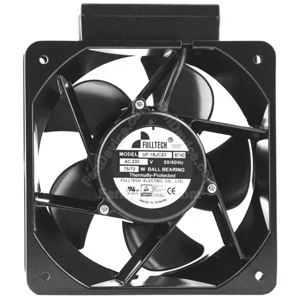 FULLTECH UF-18JC23 BTHD 230V 75/72W Ball Bearing Thermally Protected Cooling Fan