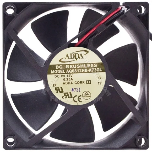 ADDA AQ0812HB-A73GL 12V 0.25A DC Brushless 2 / 3 Wires Cooling Fan