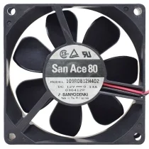 Sanyo 109R0812H402 DC 12V 0.13A 2 Wires Axial Cooling Fan