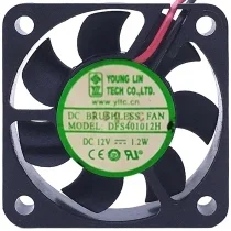 YOUNG LIN DFS401012H 12V 1.2W DC Brushless 2 Wires Axial Cooling Fan