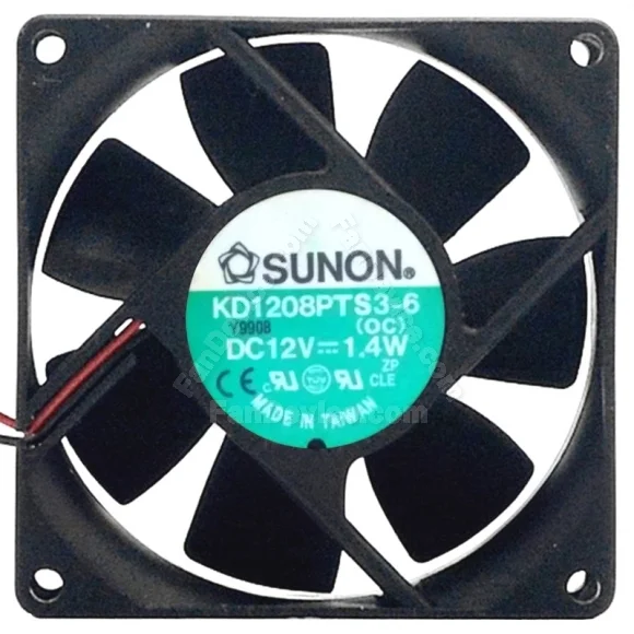 Sunon KD1208PTS3-6 DC 12V 1.4W 2 Wires Axial Cooling Fan
