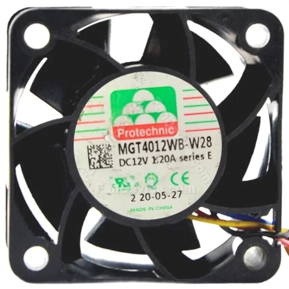 Protechnic MGT4012WB-W28 DC 12V 1.2A 2 / 3 / 4 Wires Cooling Fan