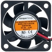 Unique Group FAN-TC4010-SB ED4010S15M DC 15V 0.10A 2 Wires Cooling Fan