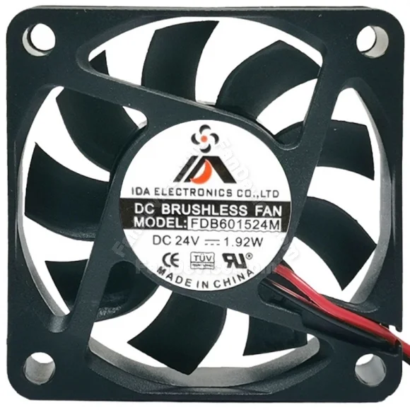 IDA FDB601524M 24V 1.92W 2 Wires DC Brushless Axial Cooling Fan