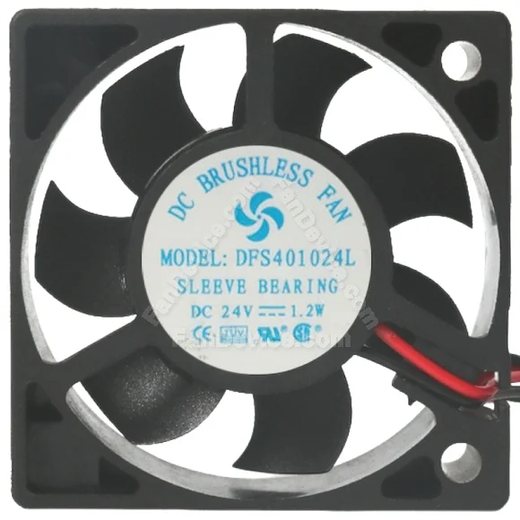 DFS DFS401024L 24V 1.2W 2 Wires Sleeve Bearing Cooling Fan