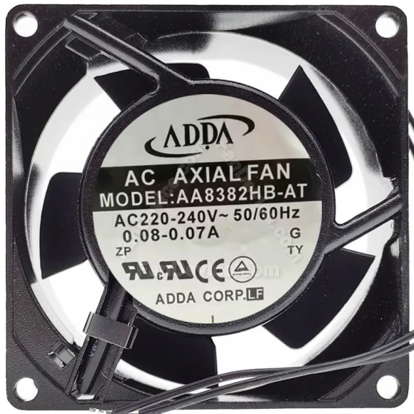 ADDA AA8382HB-AT 220-240V 0.08-0.07A 2 Wires Axial Cooling Fan