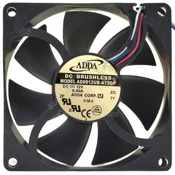 ADDA AD0812UB-A73GP 12V 0.40A DC Brushless 3 Wires Axial Cooling Fan