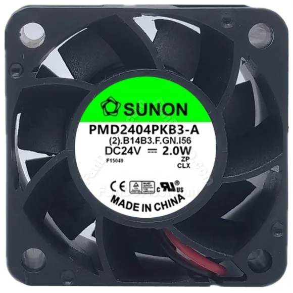 Sunon PMD2404PKB3-A DC 24V 2.0W 2 Wires Axial Cooling Fan