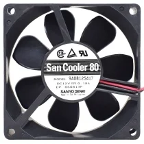 Sanyo 9A0812S417 DC 12V 0.18A 2 Wires Axial Cooling Fan
