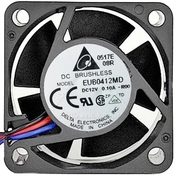 Delta EUB0412MD 12V 0.10A DC Brushless 3 Wires Axial Cooling Fan