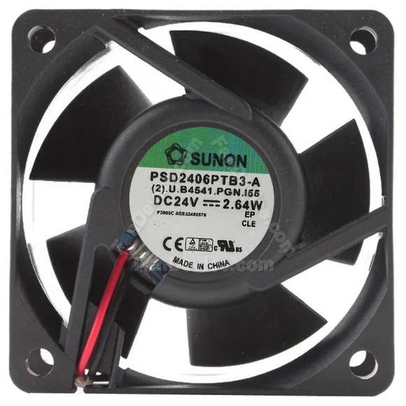 Sunon PSD2406PTB3-A DC 24V 2.64W 2 Wires Axial Cooling Fan