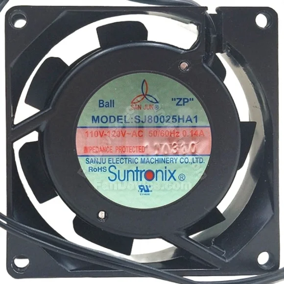 SAN JUN SJ80025HA1 110V-120V 0.14A Impedance Protected Cooling Fan