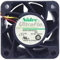 Nidec W40S12BHA5-53 DC 12V 0.17A 3 Wires Axial Cooling Fan