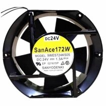 Sanyo Denki 9WE5724K505 DC 24V 1.3A IP68 Waterproof Axial Cooling Fan