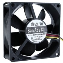 Sanyo Denki 109R0812M4E04 DC 12V 0.09A 2 Wires / 3 Wires Axial Cooling Fan