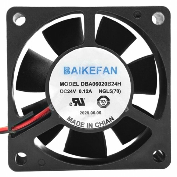 BAIKEFAN DBA06020B24H DC 24V 0.12A 2 Wires 6020 Axial Cooling Fan