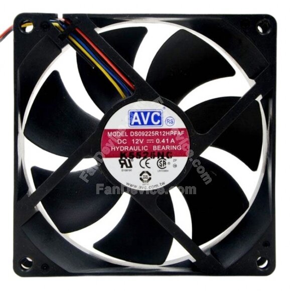 AVC DS09225R12HPFAF DC 12V 0.41A Hydraulic Bearing Axial Cooling Fan