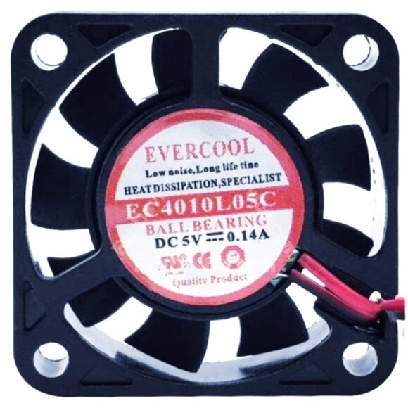 EVERCOOL EC4010L05C DC 5V 0.14A 4010 Ball Bearing Axial Cooling Fan