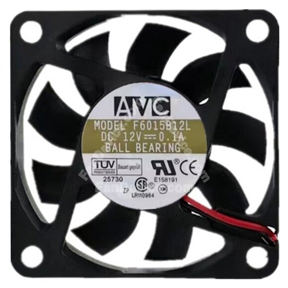 AVC F6015B12L DC 12V 0.1A 6015 Ball Bearing Axial Cooling Fan