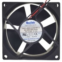 Qualtek FAD1-08032DBHW12 DC 24V 0.15A 2 Wires Brushless Axial Cooling Fan