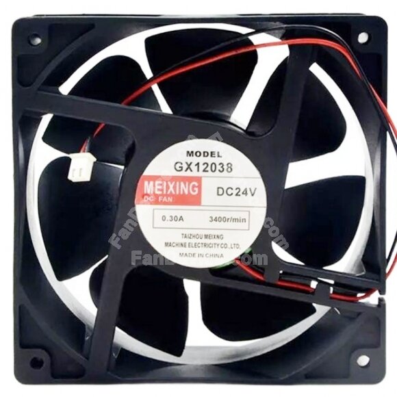 MEIXING GX12038 DC 24V 0.30A 2 Wires 12038 Axial Cooling Fan