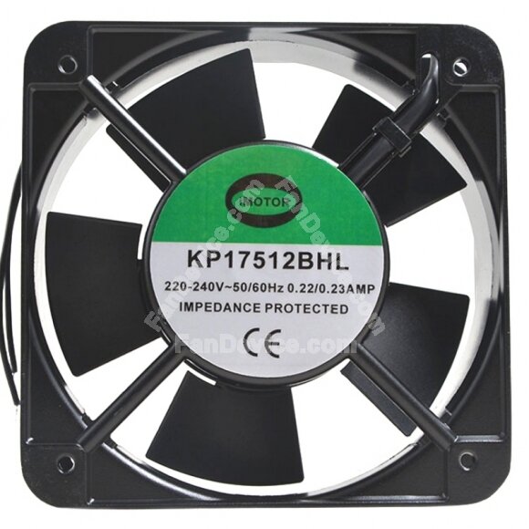 IMOTOR KP17512BHL AC 220-240V 0.22/0.23AMP Impedance Protected Cooling Fan