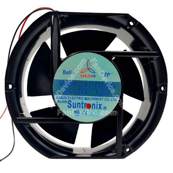 SAN JUN SJ1725HD2 DC 24V 1.20A 2 Wires 17251 Axial Cooling Fan
