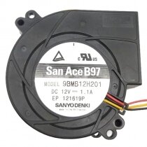 Sanyo Denki 9BMB12H201 DC 12V 1.1A 3 Wires Blower Cooling Fan