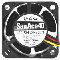 Sanyo Denki 109P0412K3013 DC 12V 0.55A 4028 Axial Cooling Fan