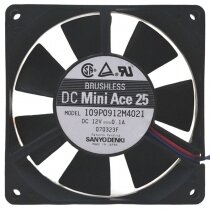 Sanyo Denki 109P0912M4021 DC 12V 0.1A 2 Wires Brushless Axial Cooling Fan