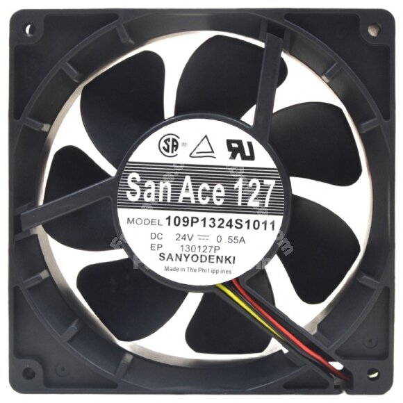 Sanyo Denki 109P1324S1011 DC 24V 0.55A 3 Wires 12738 Axial Cooling Fan
